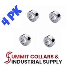 1-15/16" Inch (4 PCS)Solid Shaft Stop Collar - Zinc Plated - Set Screw -