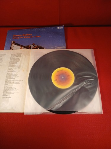 Jimmy Buffet - Living and Dying in 3/4 Time - LP Vinyl Dunhill w/ Lyric Insert - Picture 2 of 3