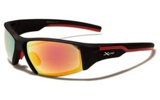 X Loop Sunglasses Mirror Lenses Half Plastic Wrap Frame Sport Baseball Golf Men
