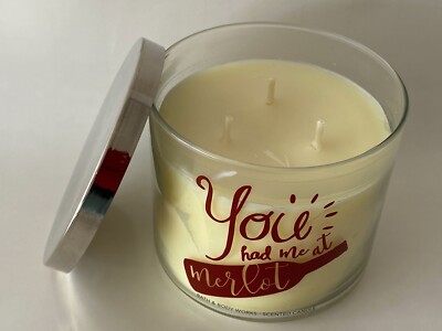 Bath & Body Works 3-Docht Kerze – Duft 'Black Cherry Merlot', Ca. 25-45h Brenndauer