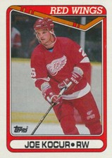 1990-91 Topps #55 JOEY KOCUR - Rookie Card - Detroit Red Wings