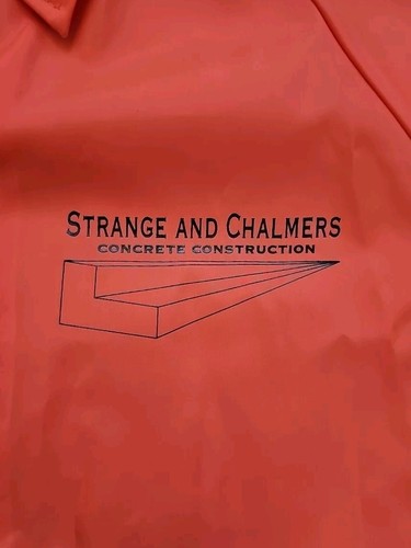 Vintage Cardinal Orange Windbreaker Construction Jacket Adult Extra Large New XL - Picture 4 of 11