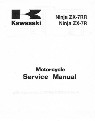 1996-2003 Technical Workshop Manual  ZX7R N30