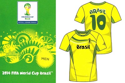 Herren Fifa WM World Cup 2014 Brazil Trikot Fußball T-Shirt M L XL XXL NEU