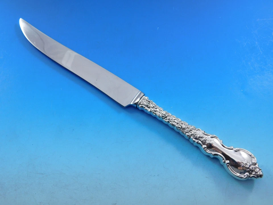 Juego de cuchillos para carne de plata esterlina Du Barry by International 4 piezas tamaño Texas personalizado Foto 2 de 4