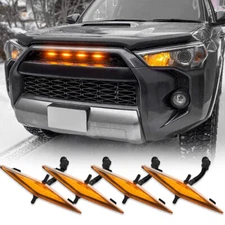 4x Raptor Style Amber Grill LED Lights Kit For Toyota 4Runner TRD Pro 2014-2021