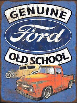 Genuine Ford Retro Old School metal Sign vintage / man cave