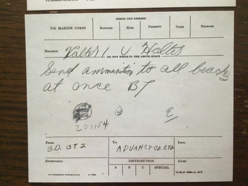 1943 URGENT MESSAGES FROM US MARINES DURING ASSAULT ON TARAWA ATOLL **(Repro)** - Picture 5 of 6