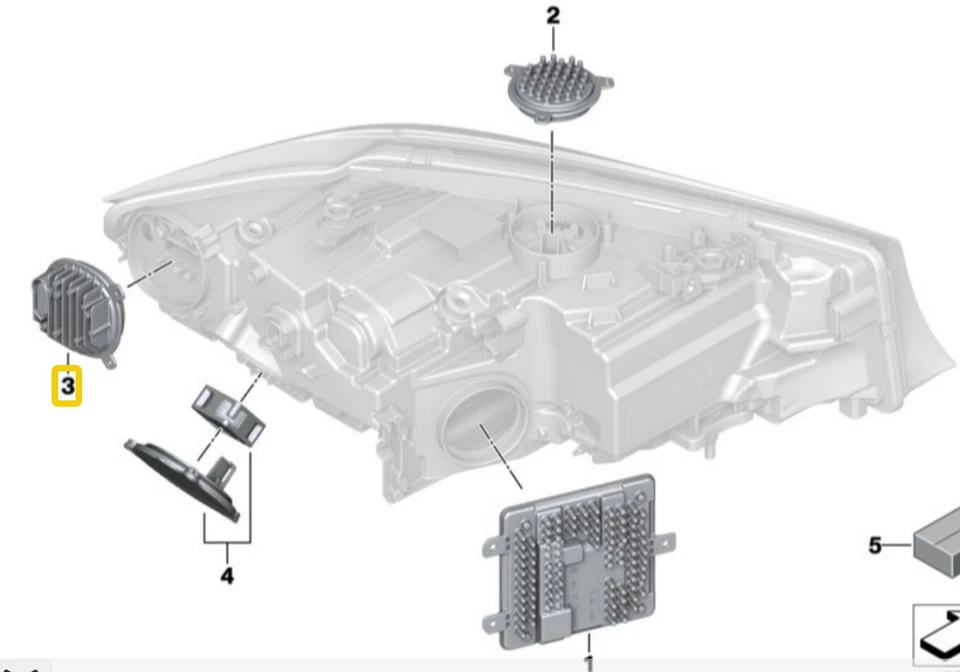 Genuine LED DIRECTION INDICATOR SIDELIGHT SIGNAL BLINKER Control Module For BMW - Image 3 of 3