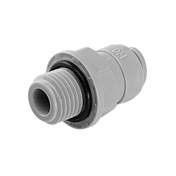Raccordo rapido DM fit Terminale diritto tubo filetto cilindrico BSP 3/8" x 3/8 - 1