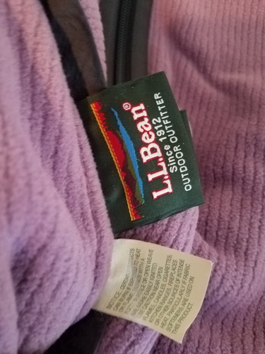 Kids L.L. Bean Reversible 1/2 Zip Fleece Sweatshirt - Purple - Size S8 Small - Picture 3 of 5