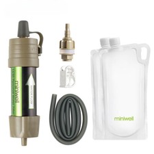 Kit Sopravvivenza Filtro Acqua Esterno Portatile con Borsa Campeggio Escursioni Viaggi