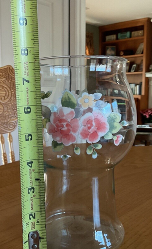 Vintage Pfaltzgraff Tea Rose Glass Candle Holder/Vase - Retired - Picture 4 of 6