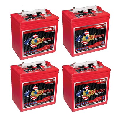 x4 | US Battery US145 6 Volt 251Ah Deep Cycle Battery - Replaces T-145 | T145