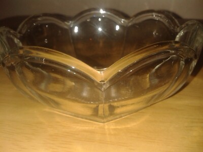 Vintage Mini Glas Blumenkopf Zuckerdose.(C14)