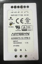 AC/DC DIN Rail Power Supply PSU , 1 output, 90W, 12VDC, 7.5A