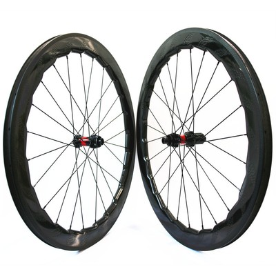 1 pc 700C Dimple surface carbon road bike rim 58mm depth clincher 25mm wide 24H