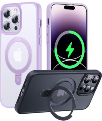 Magnetic Magicstand Magsafe Kickstand Light Purple Case Cover iPhone 14 Pro MAX 