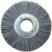 Weiler 97736 Wheel Brush: 8" Wheel Dia, Crimped 2" Hole, Nylon, 80 Grit