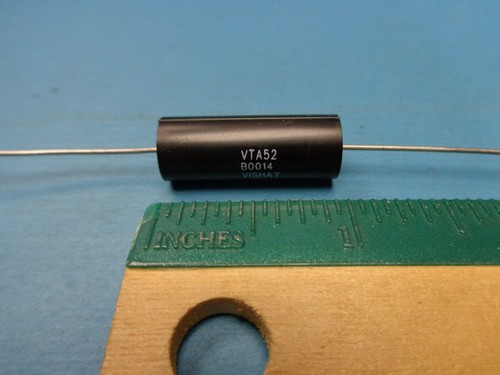 (1) VTA52 V4 50R000 BB 50 OHM 0,1% PELLICOLA METALLICA RESISTENZA ASSIALE VTA52 50R000 0,1% - Foto 2 di 3