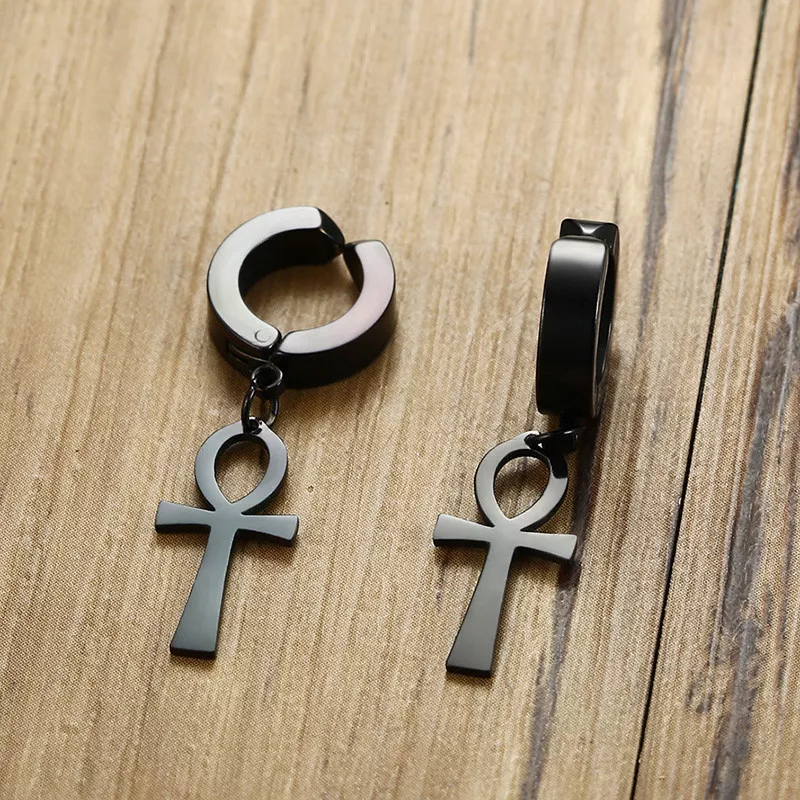 Mens ankh sale earrings