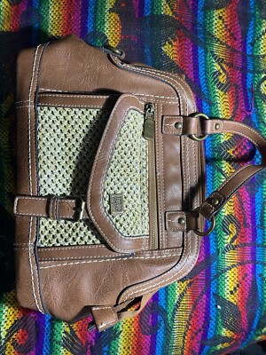 BOC Born Concept Shoulder Purse Handbag Brown Faux Leather