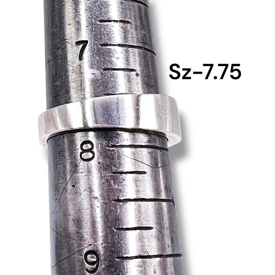 Natural Red Ruby 925 Sterling Silver Two Tone Artisan Band Ring Size 7.75 - Image 4 of 4