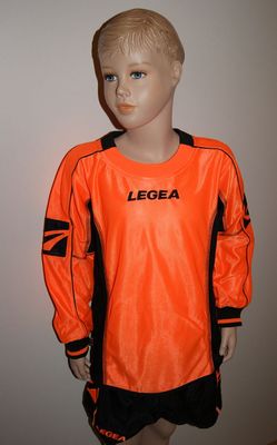 AKTION ! 14 Langarm-Trikot-Sets orange/schwarz  FLUO v Legea  Gr . S 