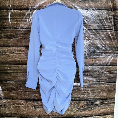 Zara Ruched Draped Fitted Full Button Up Down Blue Mini Dress Medium | eBay Zara Ruched Draped Fitted Full Button Up Down Blue Mini Dress Medium | eBay