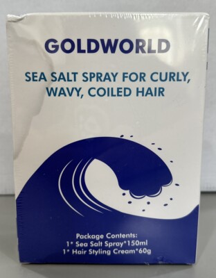GoldWorld Sea Salt Spray & Hair Styling Cream For Curly, Wavy, Coiled Hair