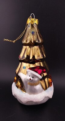 Far East Brokers Hand Blown & Painted Christmas Tree Ornament w/Case -6'' - Mint!