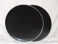NEW Pair 22" Black Drum Heads Two Heads Included