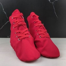Unbranded Women's Lace Up High Top Dance Shoe Red sz 6