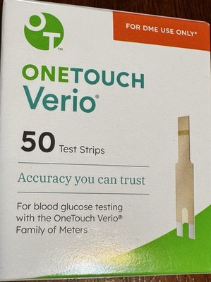 One Touch Verio Test Strips Expired 07/25/2025 Unopened Box