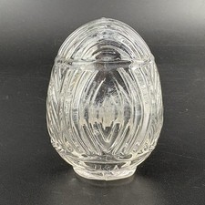 Vtg Bird Cage Feeder Watering Seed Cup Waterer Art Deco Ribbed Clear Glass USA