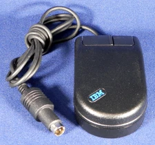 Vintage IBM Black Mechanical 2-Button PS/2 Wired Mouse 95F5443 *WORKING / RARE*