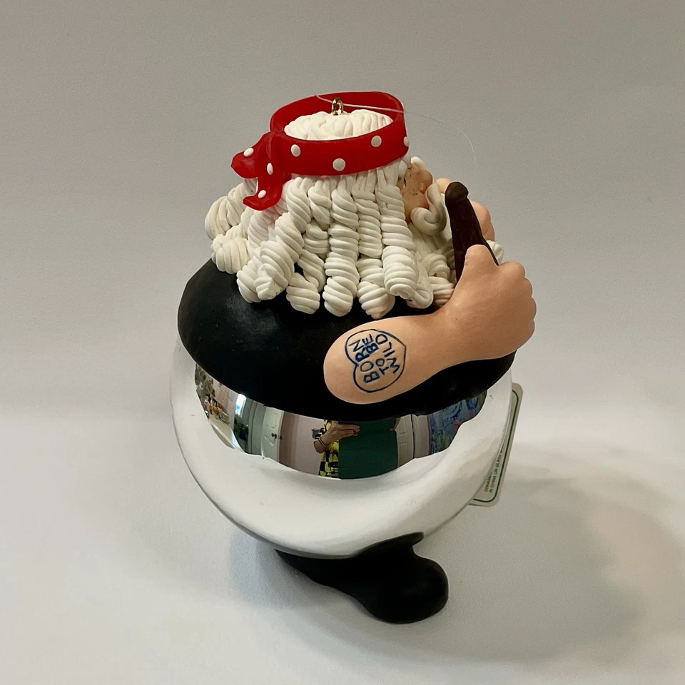 Noel Department 56 Motociclista Santa Adorno de Navidad con Etiqueta Sin Caja 6” x 4” Foto 3 de 4