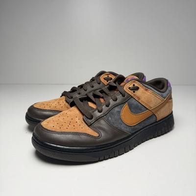 Nike Herren Dunk Low Cider Dunkle Schokolade Wildleder Leder Sneaker Größe 9