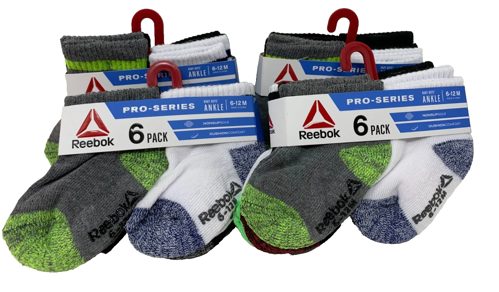 Sock 24 Pair Reebok Baby Socks 6 Pack Lot of 4 Size 6-12 Months Non-slip Ankle
Opens in a new window
