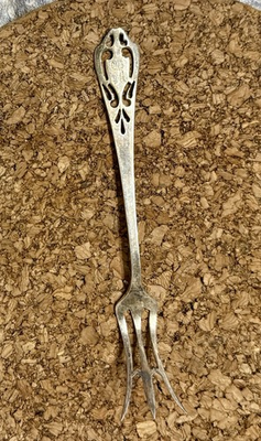 #ad Sterling Small Serving Fork Sterling Silver Manufacturing Co. 1918 $30.00
