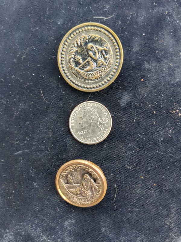 Picture Button Depicting Cleopatra & The Asp (snake) Button
