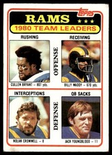 1981 TOPPS CULLEN BRYANT/BILLY WADDY/NOLAN CROMWELL/JACK YOUNGBLOOD D LOS