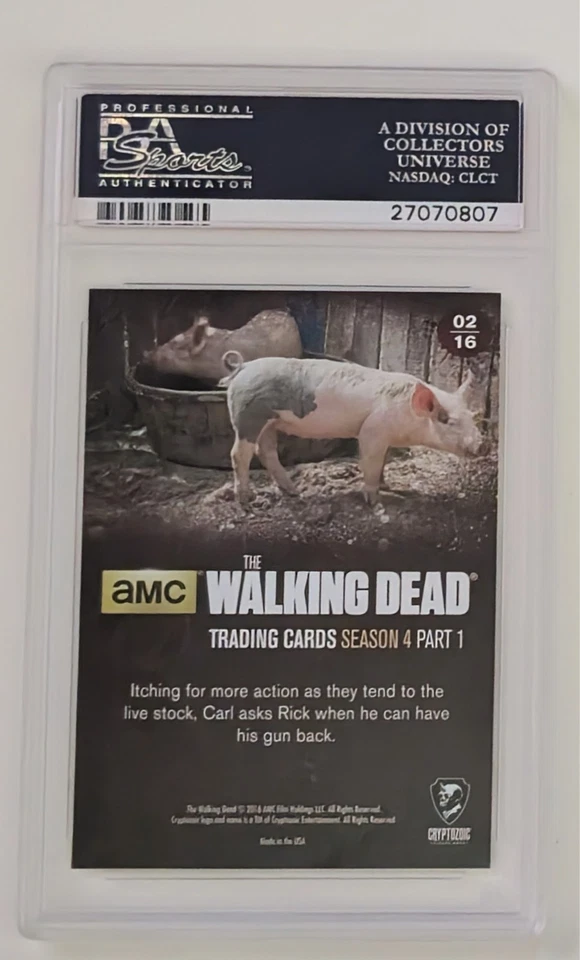2016 THE WALKING DEAD FATHER, SON & PIGS SEASON 4 PART 1 PSA 9 #2 SKU 27070807 - Image 2 of 2