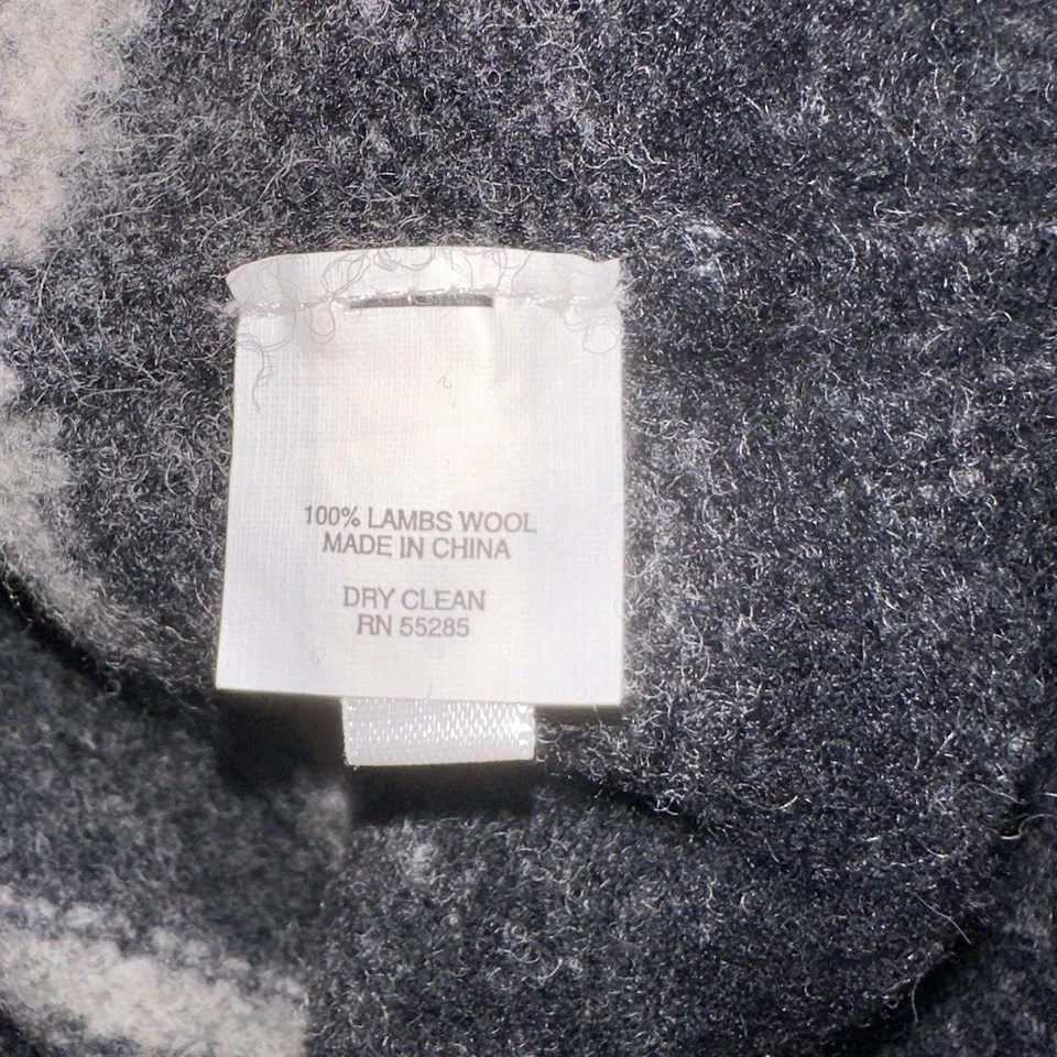 Vintage Y2K Express Black Striped 100% Lambs Wool Crewneck Sweater Men’s L Flaw - Image 3 of 4