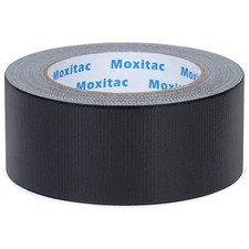 Black Duct Tape Heavy Duty, 1 Roll, 2 Inch x 30 Yards, PE Coated Cloth Tape, ...