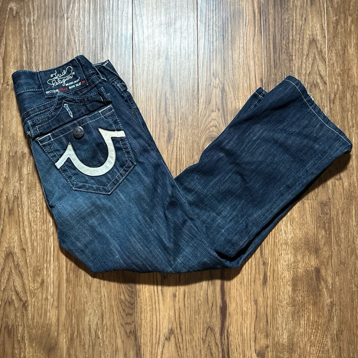 True Religion World Tour Blue Jeans for Men for sale - eBay