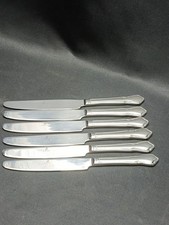 Vintage 6 Viners Stainless Steel Dubarry Dinner Knives Cutlery 18/10