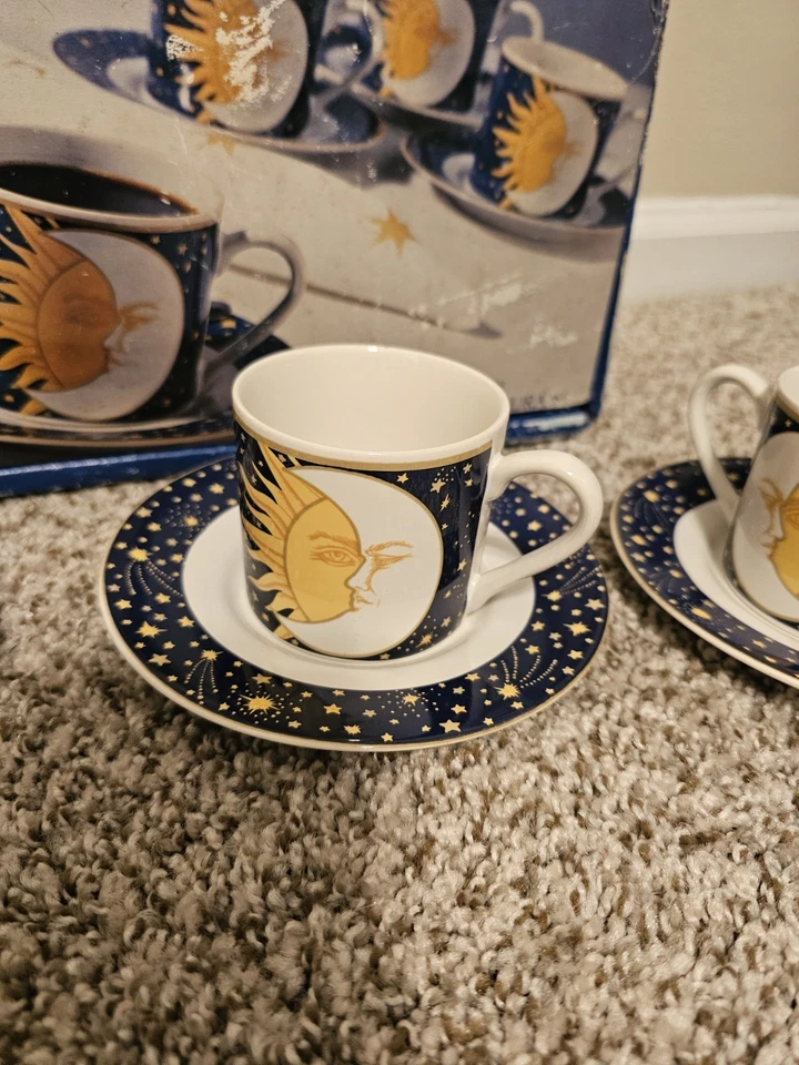 Juego de 4 tazas de café espresso Galaxy de Sakura Inc V134/15 Foto 4 de 4