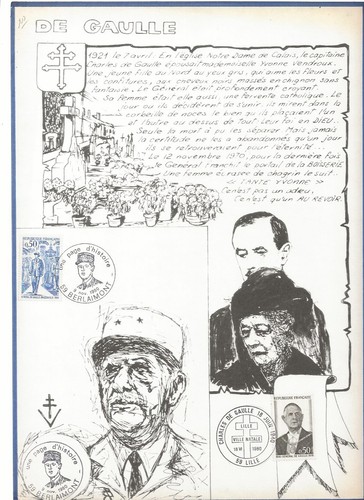 CD9 / DOKUMENT / DE GAULLE / STEMPEL / LILLE ET BERLAIMONT
