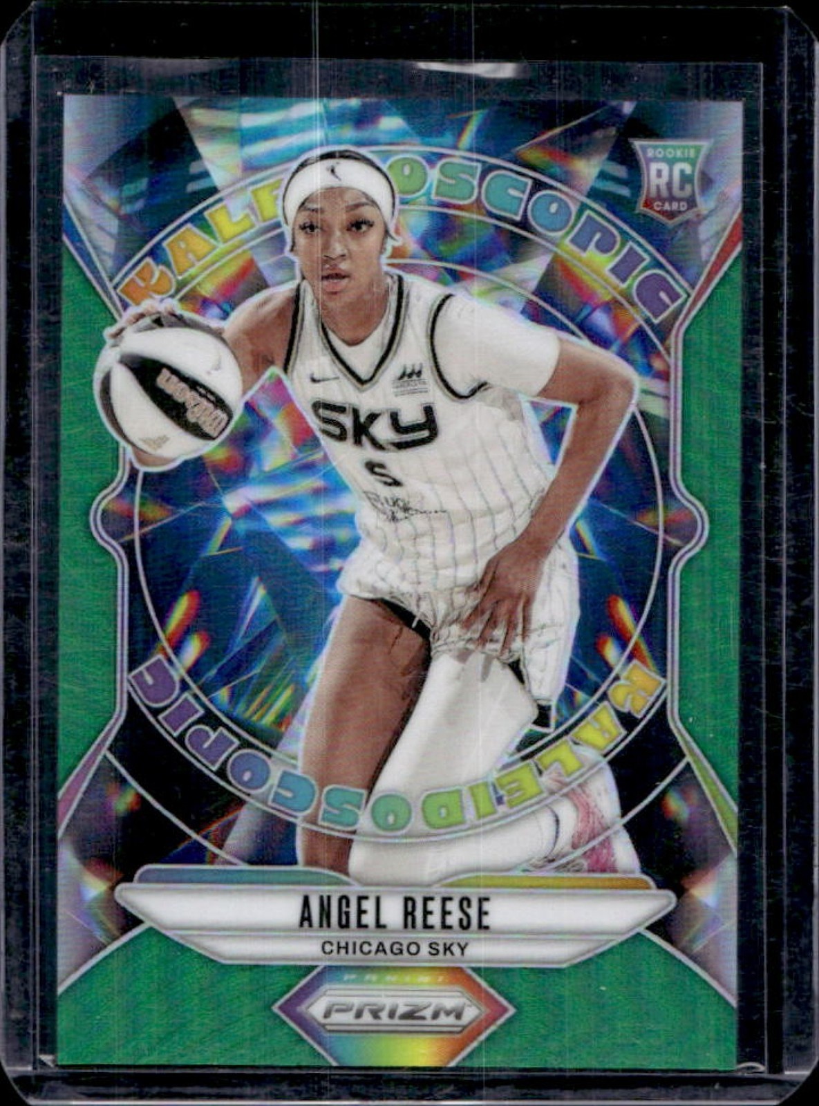 2024 Panini WNBA Prizm Angel Reese Kaleidoscopic RC Green Rookie #1 Sky